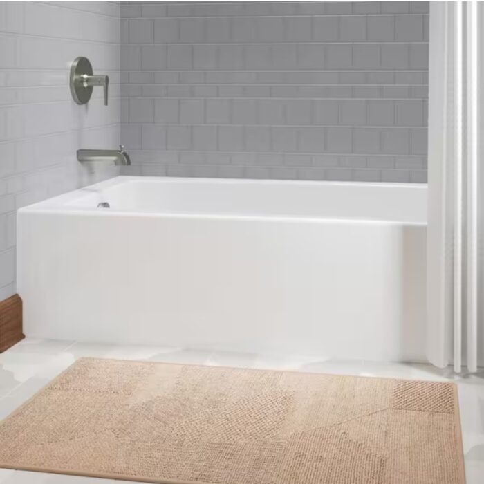 Elmbrook 60 in. x 30.25 in. Soaking Bathtub with Left-Hand Drain in White