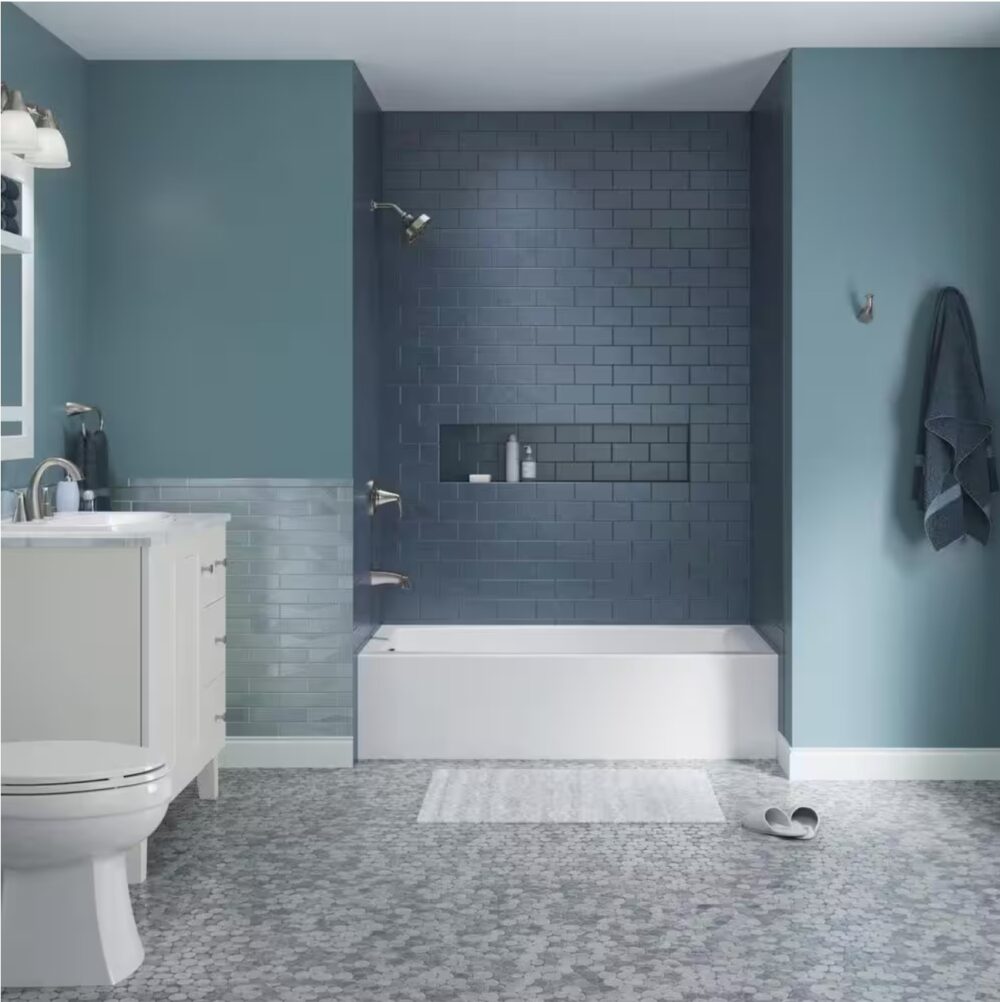 Elmbrook 60 in. x 30.25 in. Soaking Bathtub with Left-Hand Drain in White - Image 2