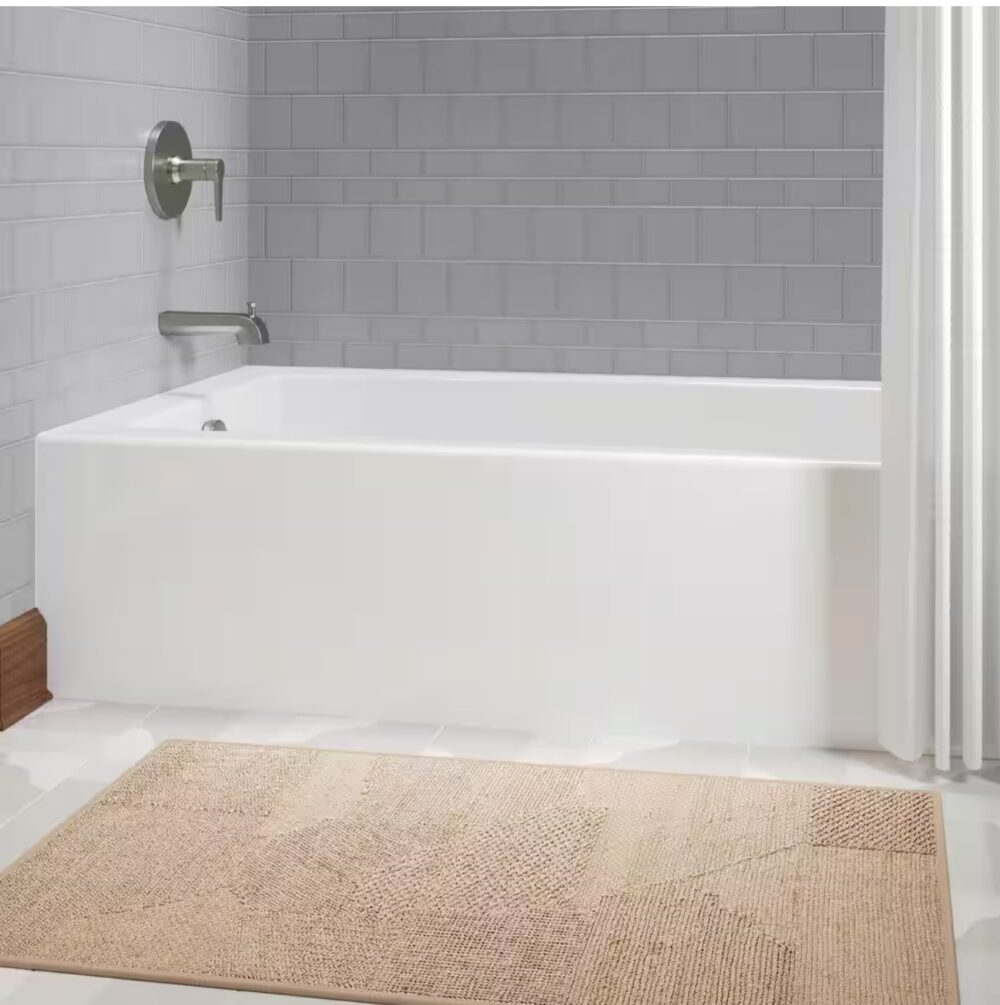 Elmbrook 60 in. x 32 in. Soaking Bathtub with Left-Hand Drain in White