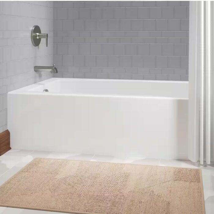 Elmbrook 60 in. x 32 in. Soaking Bathtub with Left-Hand Drain in White