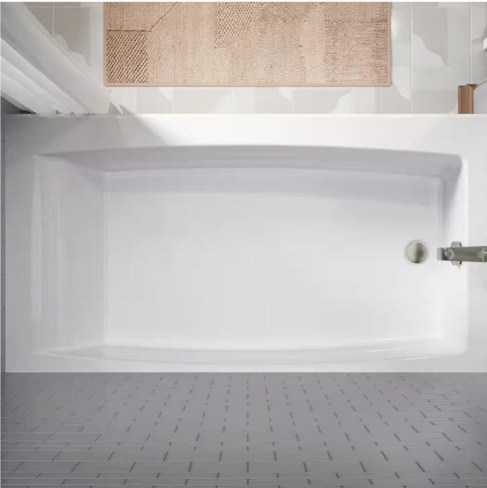 Elmbrook 60 in. x 32 in. Soaking Bathtub with Left-Hand Drain in White - Image 3