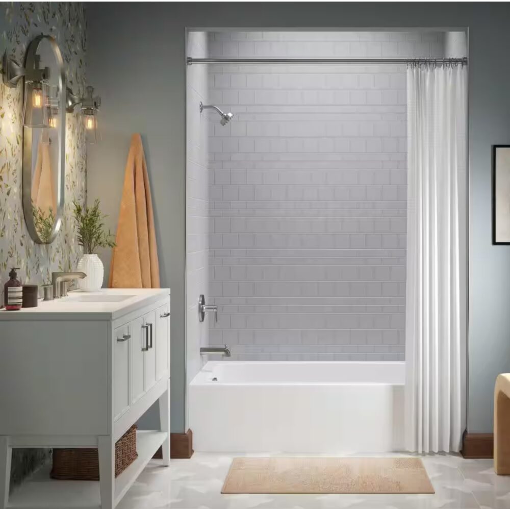 Elmbrook 60 in. x 32 in. Soaking Bathtub with Left-Hand Drain in White - Image 2